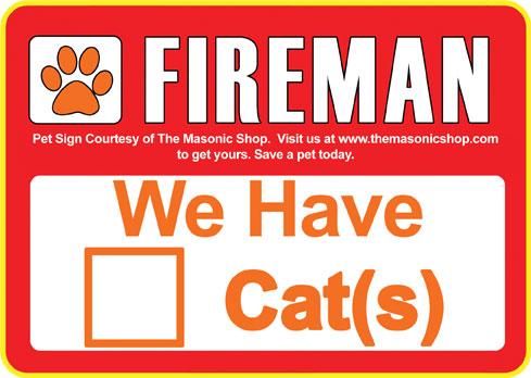 Cat Stickers for Firemen ©