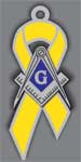 Masonic Yellow Ribbon Ornament