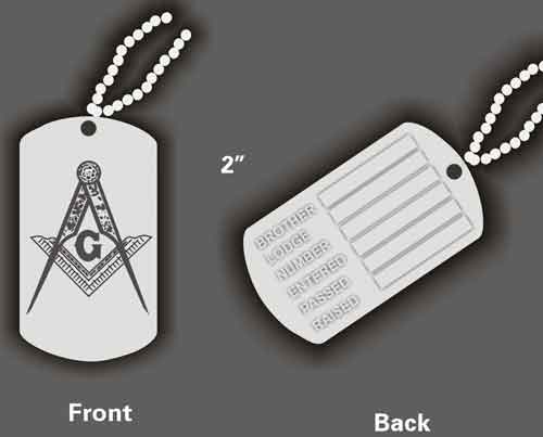 dog tags. Dog Tag - Masonic Ident